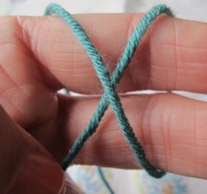 Slip knot step 1