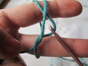 step 3 of slip knot