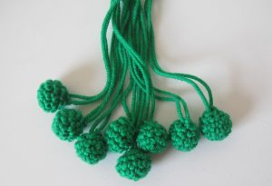 Bunch of crocheted peas