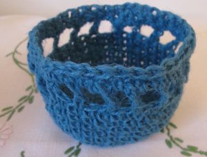 Little string crocheted basket