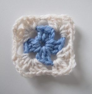 Second step of Granny Square