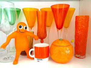 Orange glassware and homeware