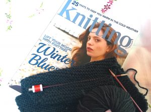 Sample of knitting from a pattern in Khitting Magazine