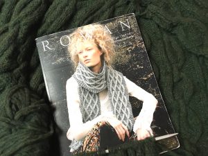 Rowan book containing the Glacier jumper pattern