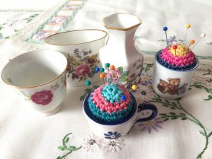 Crochet china pincushions