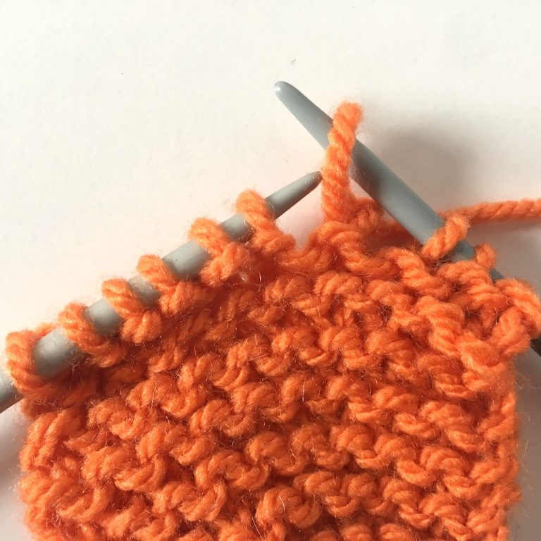 Knit stitch step 6