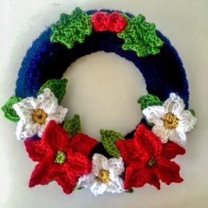 Crocheted Christmas wreath