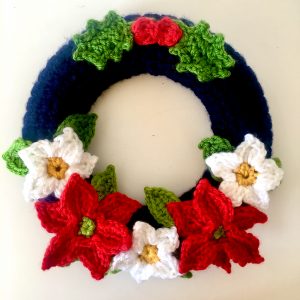 crocheted christmas wreath