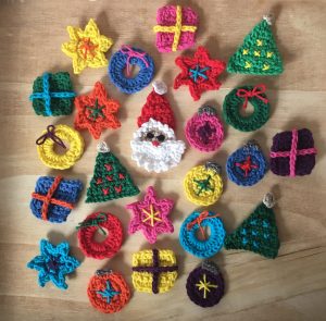 crochet decorations for Advent calendar