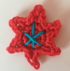 crochet star applique