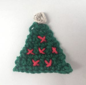Crochet Christmas tree motif