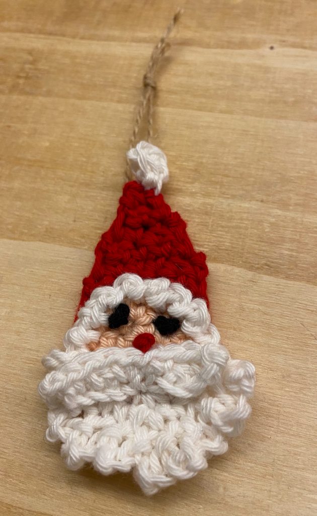 Christmas crocheted Santa decoration