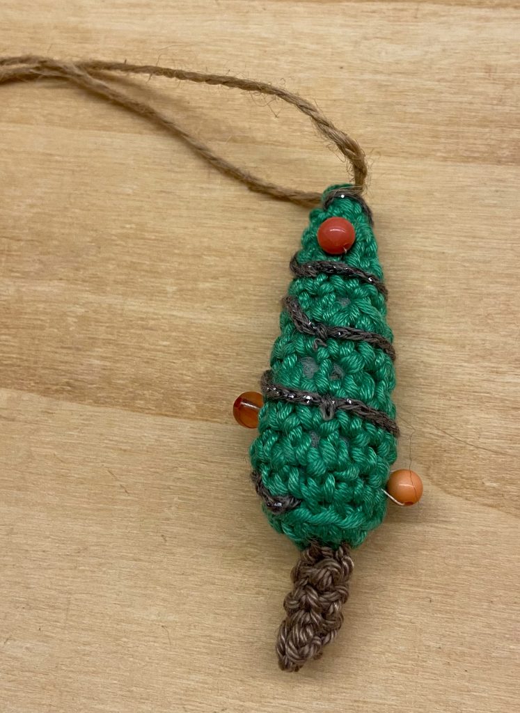 Crocheted Christmas tree bauble