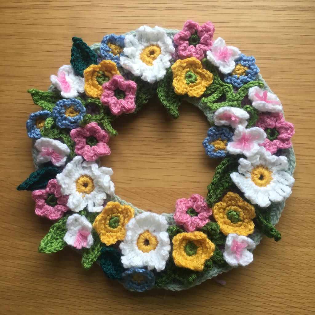 Crocheted Springtime wreath
